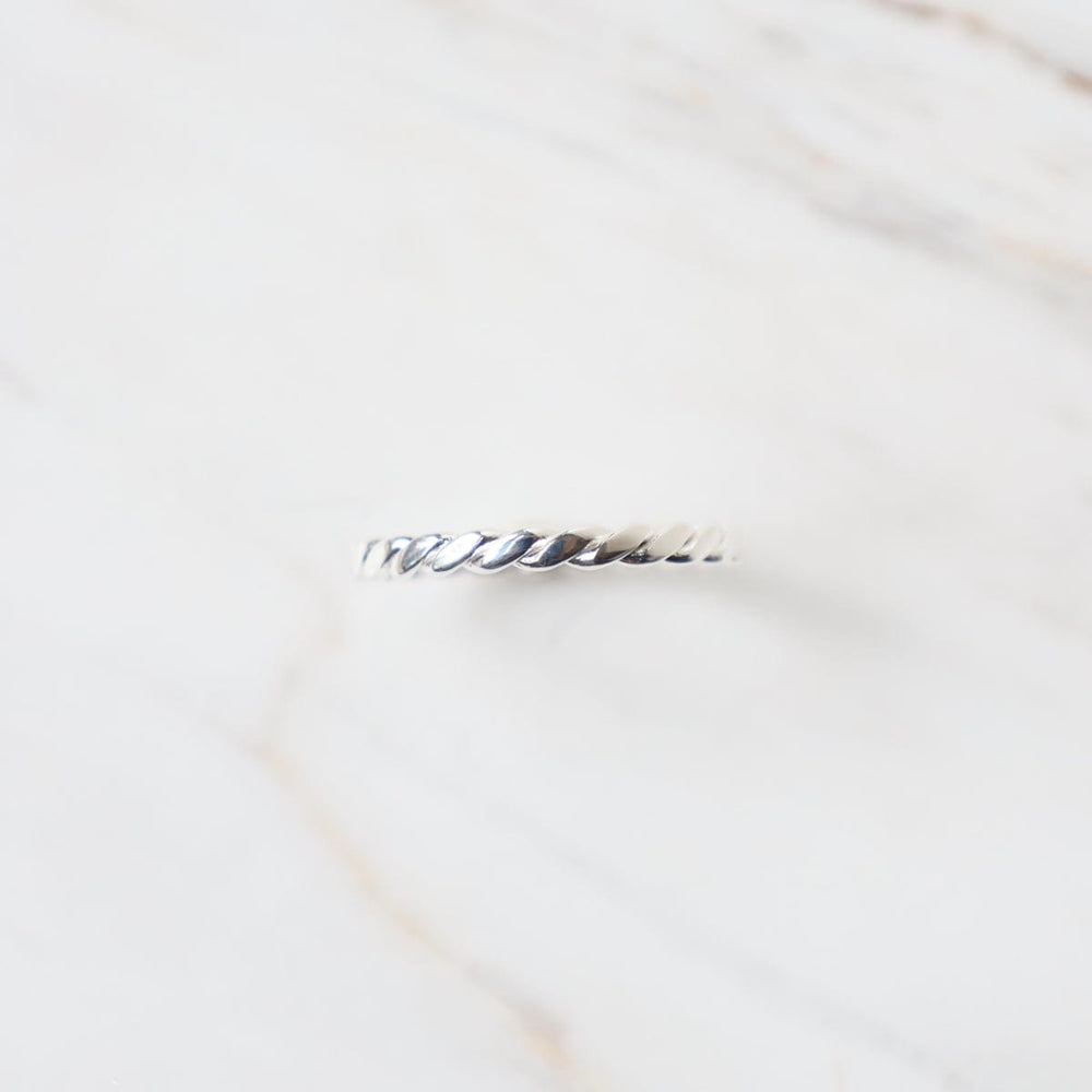 
                  
                    RNG Flat Twisted Stacking Ring - Sterling Silver
                  
                