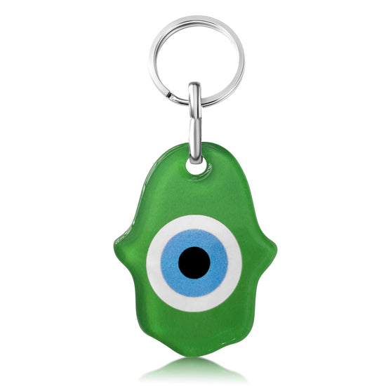 ACC Hamsa Lucky Eye Keyring in Green