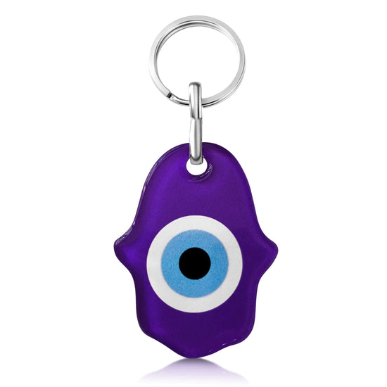 ACC Hamsa Lucky Eye Keyring in Purple
