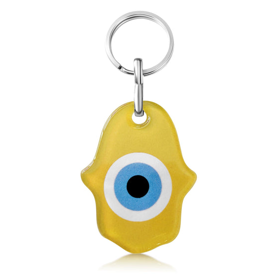 ACC Hamsa Lucky Eye Keyring in Yellow