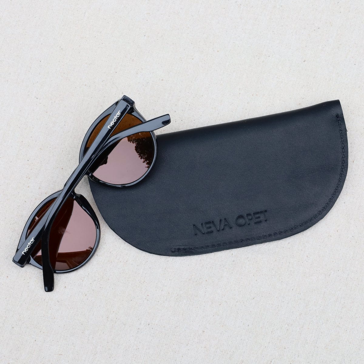 ACC Leather Sunglass Case in Black