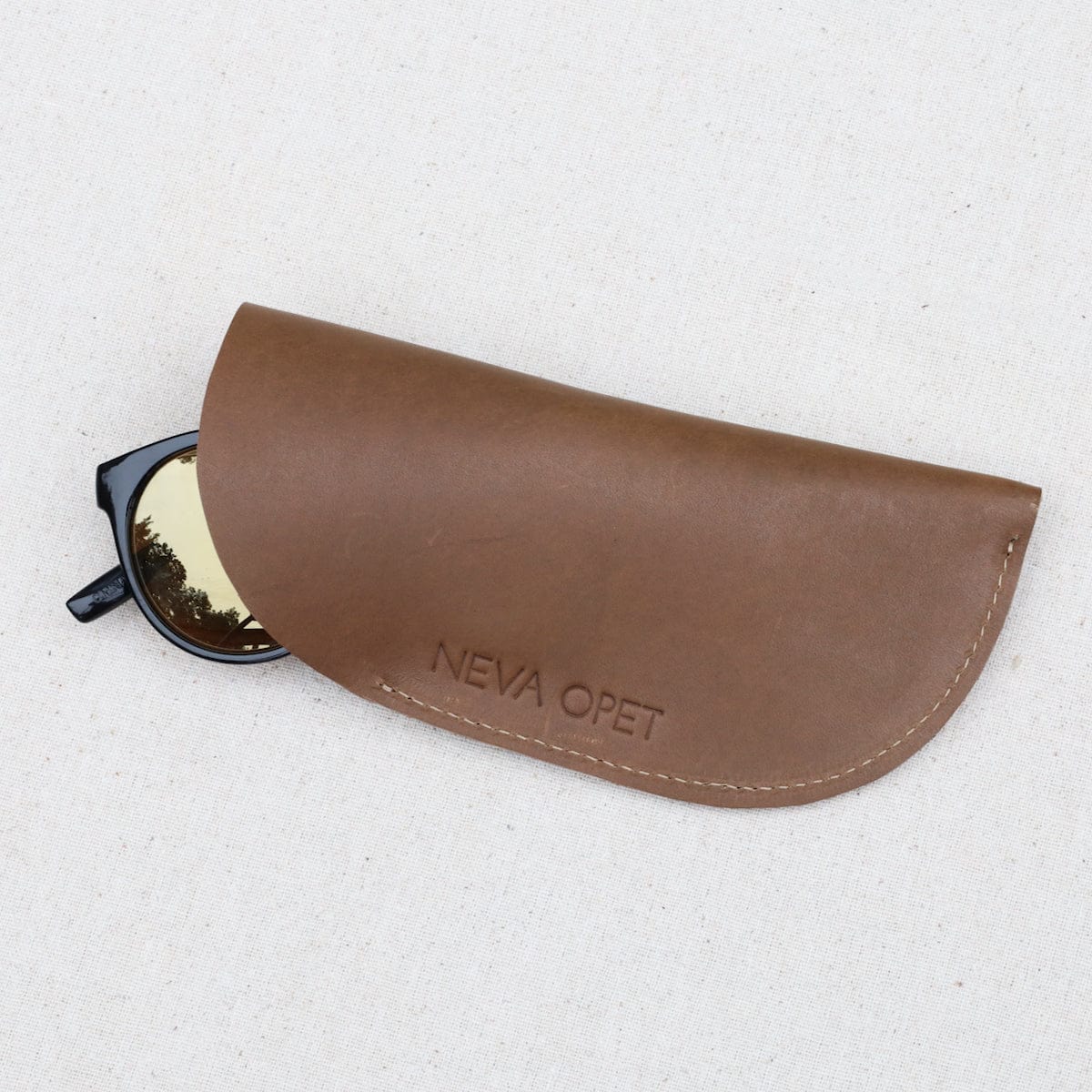 ACC Leather Sunglass Case in Cocoa