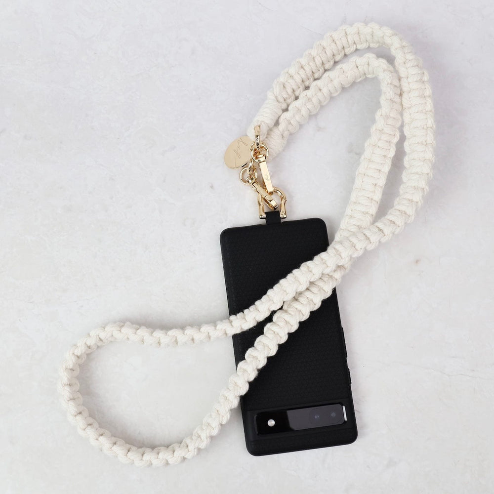 ACC Mae Macrame 120cm White Macrame Cell Phone Holder