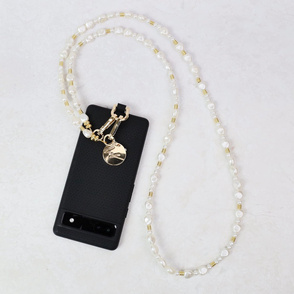 ACC Melia 120cm White Resin Pearl Bead Cell Phone Hold