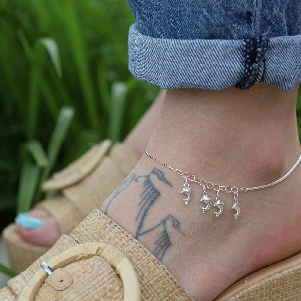 ANK Dangling Dolphins Anklet