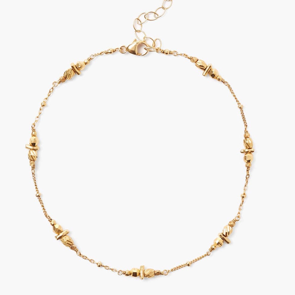 ANK-GPL 18k Gold Plated Sterling Silver Anklet