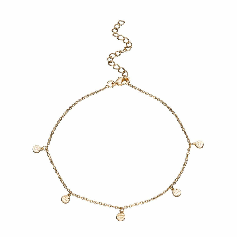 
                      
                        ANK-GPL Anklet with Hammered Discs - 18k Gold Plated
                      
                    