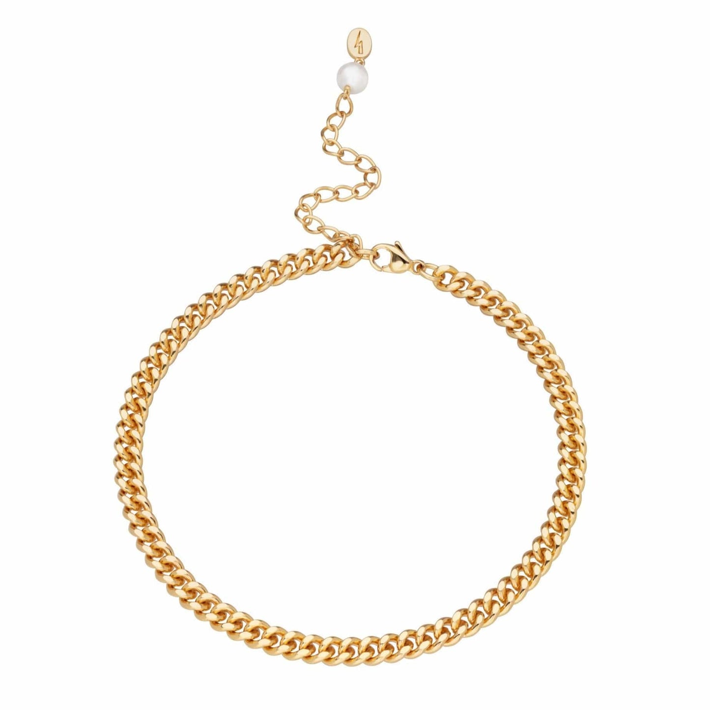 ANK-GPL Hannah Martin Curb Chain Anklet - 18k Gold Plated