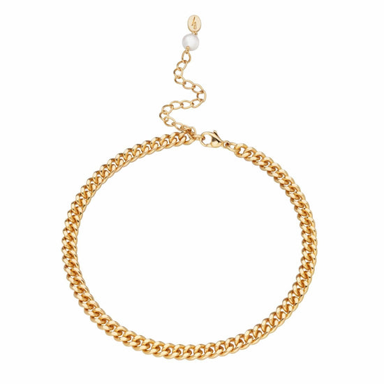 ANK-GPL Hannah Martin Curb Chain Anklet - 18k Gold Plated