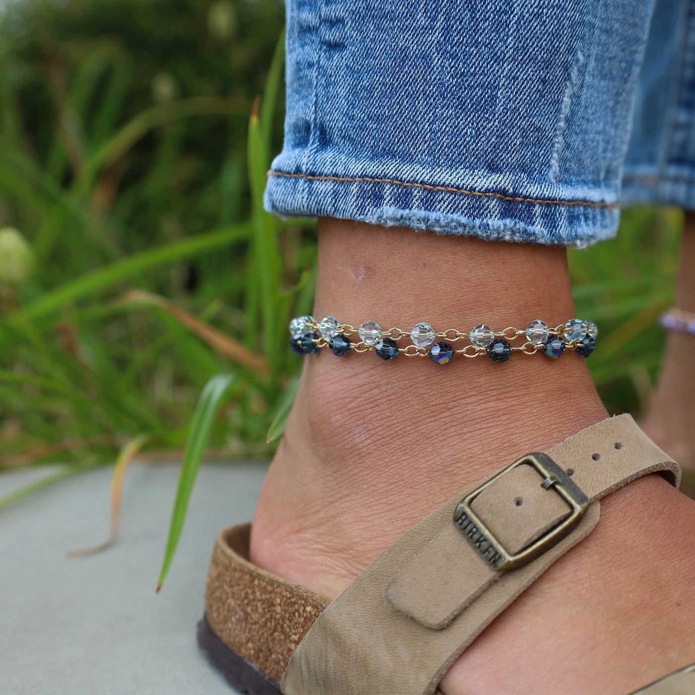 ANK-JM Montana Blue Crystal Anklet