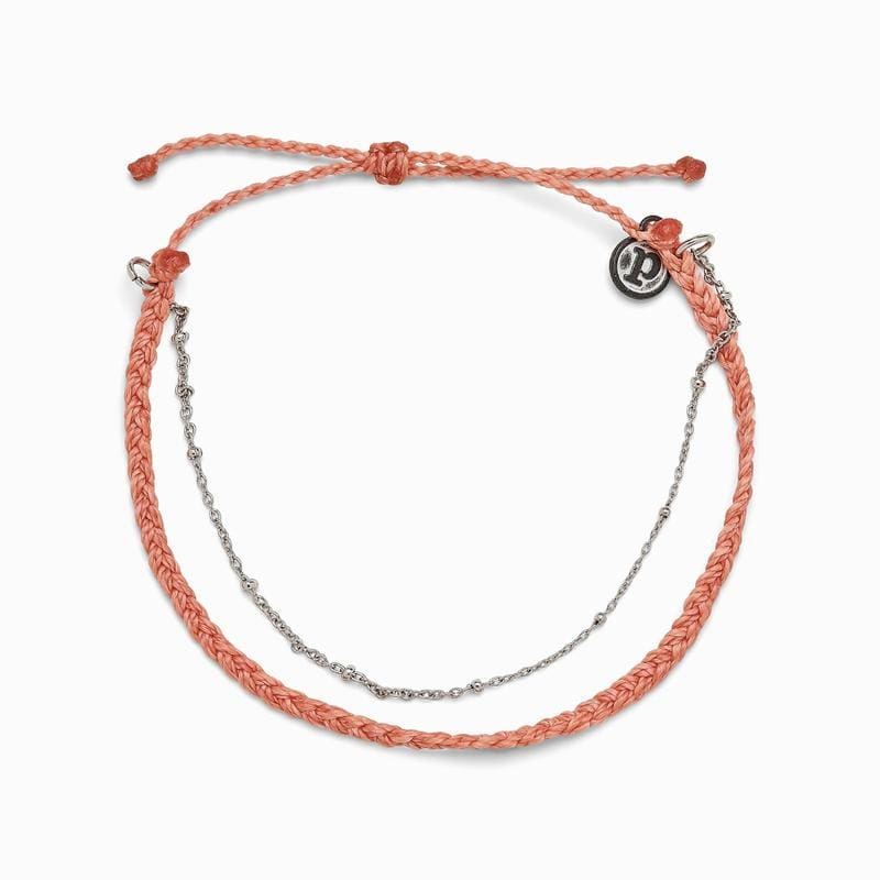 ANK Pura Vida Satellite Chain Anklet~ Salmon