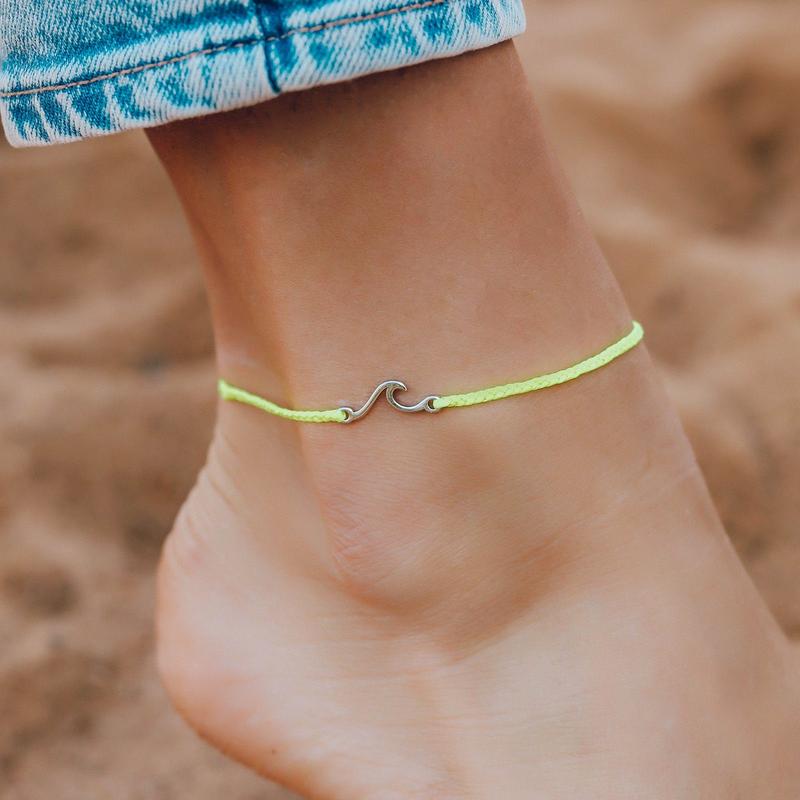 
                      
                        ANK Pura Vida Shoreline Anklet Silver ~ Neon Yellow
                      
                    