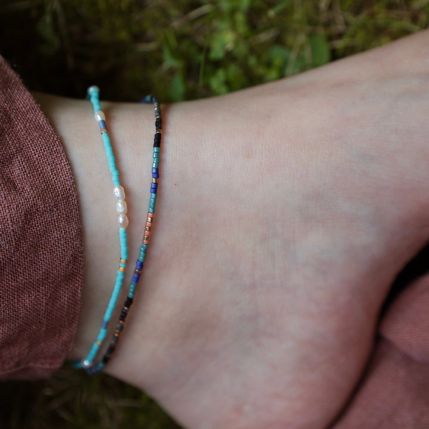 Buy Dainty Beaded Anklet, Native Ankle Bracelet, Seed Bead Jewelry,  Multicolor Bead Anklet, Summer Body Chain, Boho Foot Bracelet, Gift for Her  Online in India - Etsy