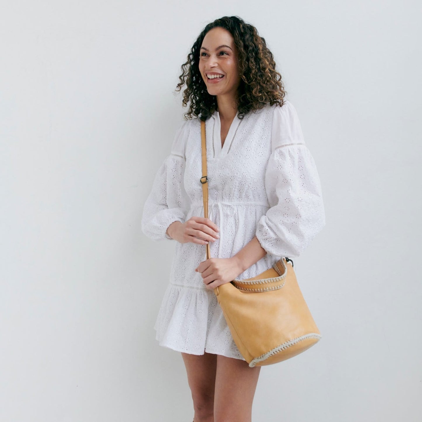 BAG Almond Patsy Shoulder Bag/ Crossbody Handbag