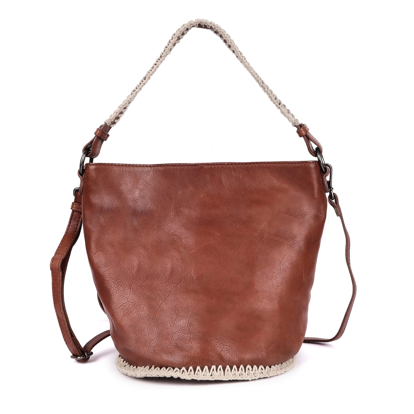 BAG Almond Patsy Shoulder Bag/ Crossbody Handbag