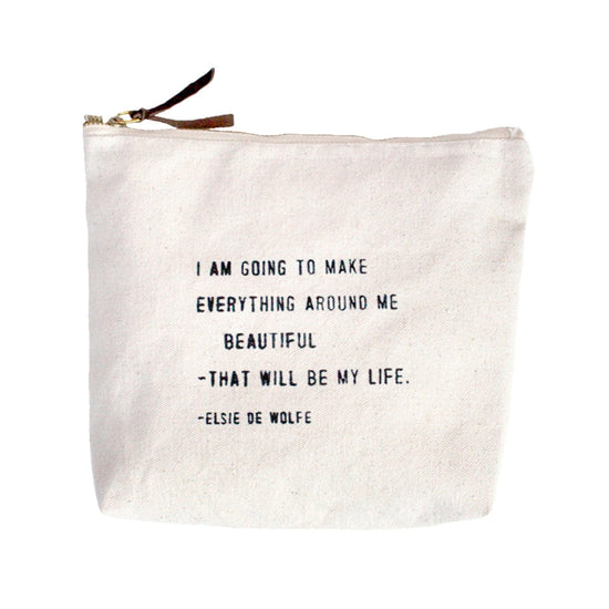 BAG Elsie De Wolfe "I Am Going To Make Everything Around Me Beautiful" Canvas Bag