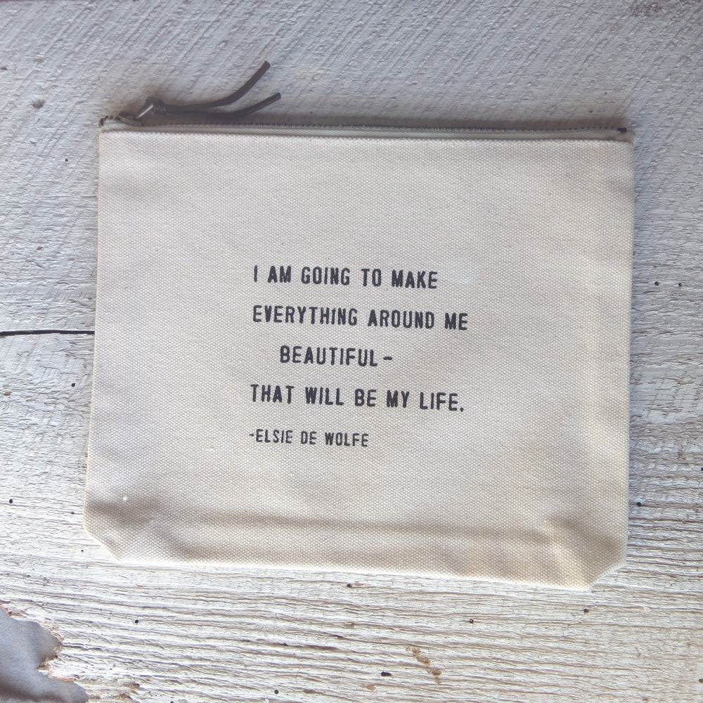 
                      
                        BAG Elsie De Wolfe "I Am Going To Make Everything Around Me Beautiful" Canvas Bag
                      
                    