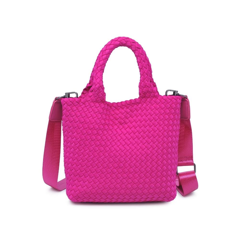 BAG Fuchsi Sky`s the Limit Small Woven Neoprene Tote Handbag