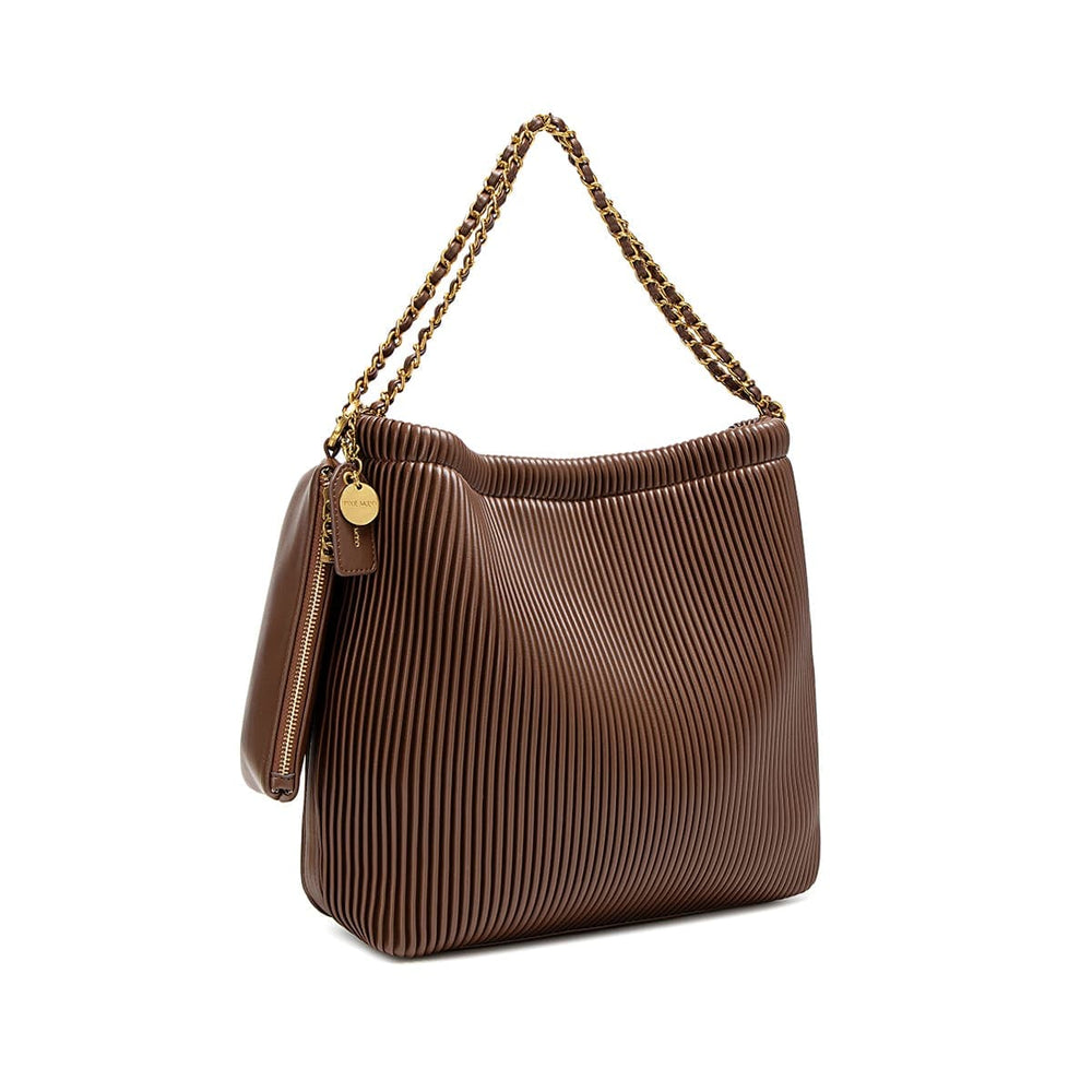 BAG Isabella Shoulder Bag - Espresso Pleated