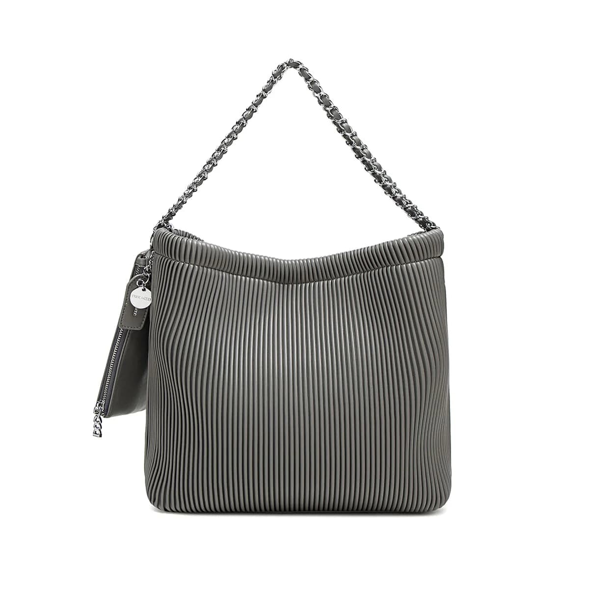 BAG Isabella Shoulder Bag - Grey Pleated