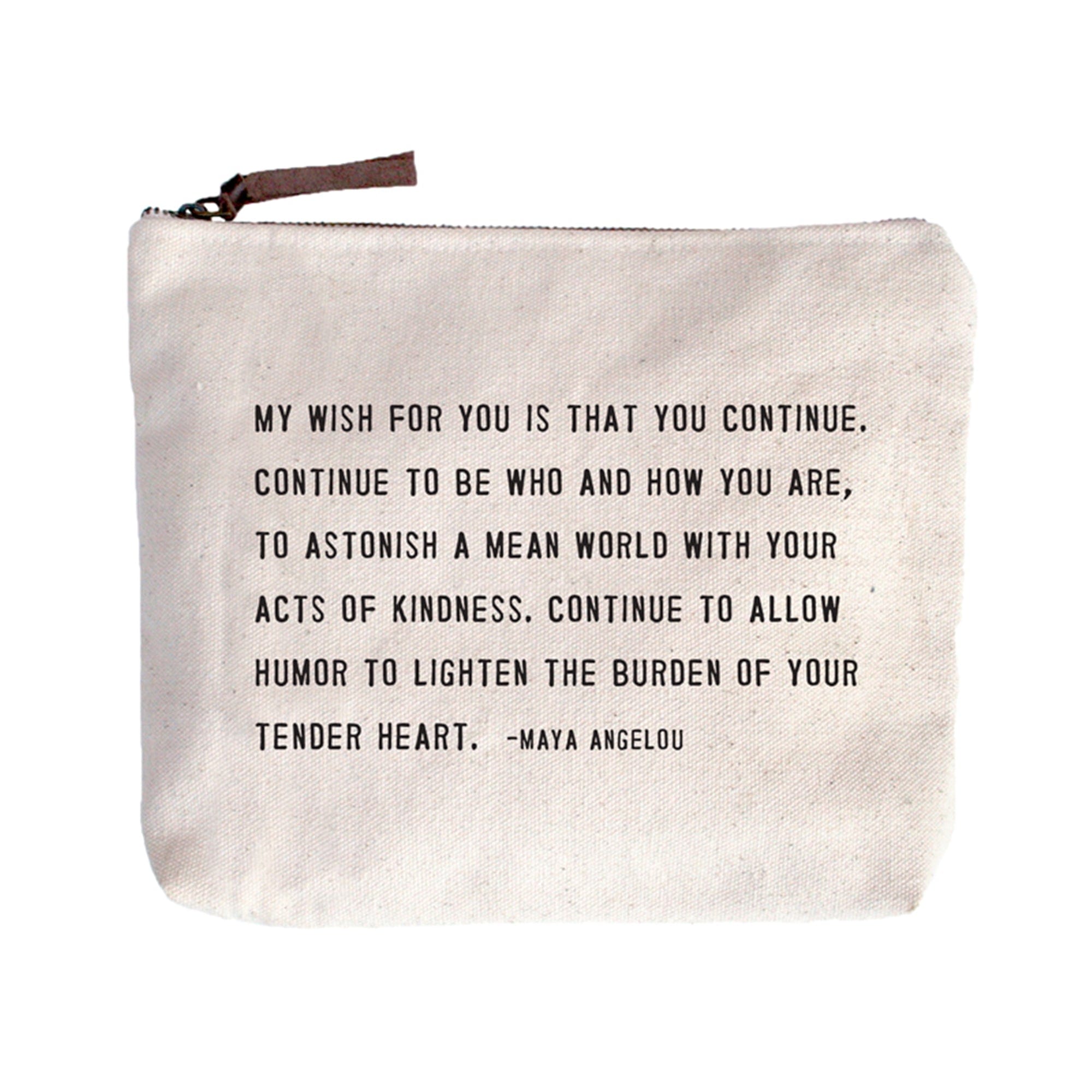 Maya Angelou My Wish For You. Canvas Bag Dandelion Jewelry