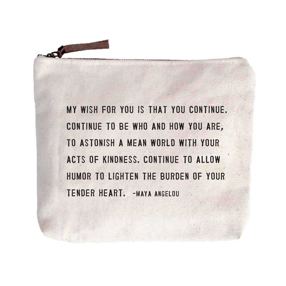 BAG Maya Angelou "My Wish For You..." Canvas Bag