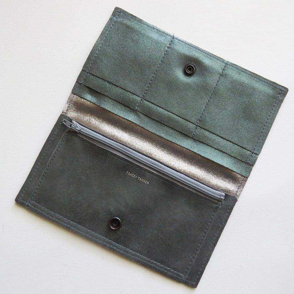 BAG SARAH WALLET IN EVERGREEN WITH SMOKE