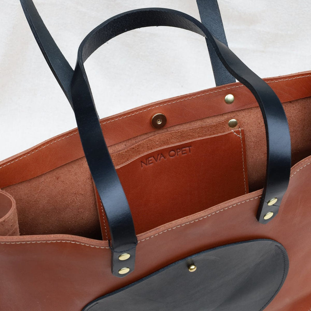 
                      
                        BAG The Isabel Tote in Whiskey & Black
                      
                    