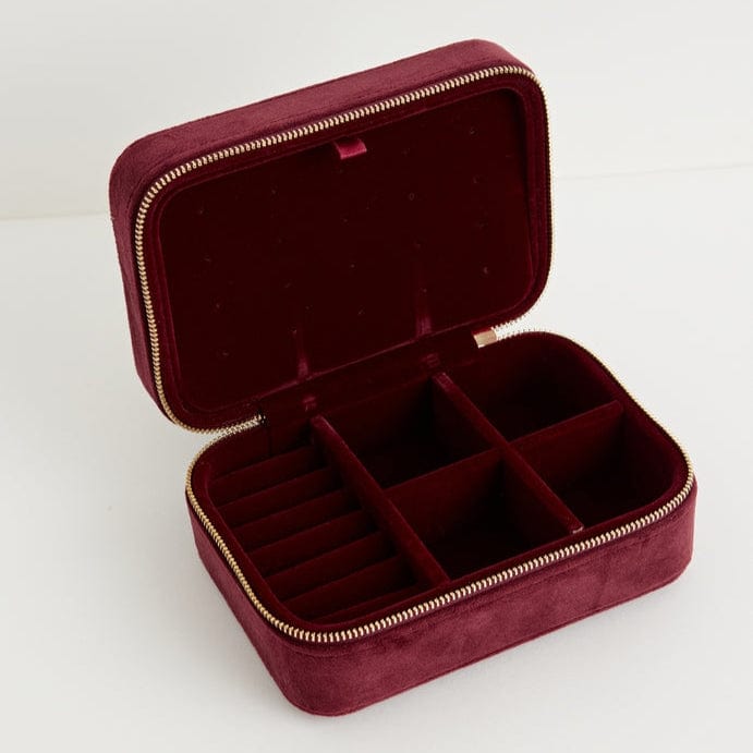BOX Robin Love Embroidered Velvet Jewelry Box