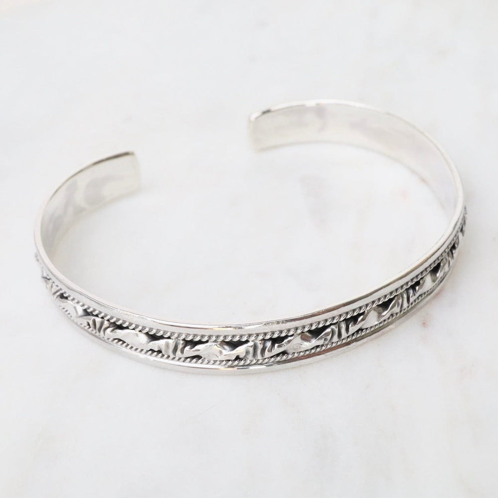 
                  
                    BRC 1/2" Woven Twist in Dot Row Sterling Silver Cuff
                  
                