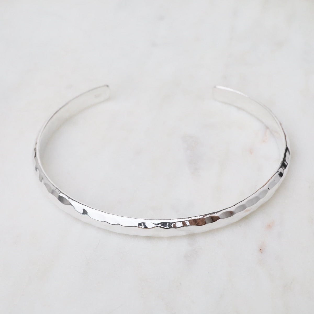 BRC 1/4" Simple Hammered Sterling Silver Cuff