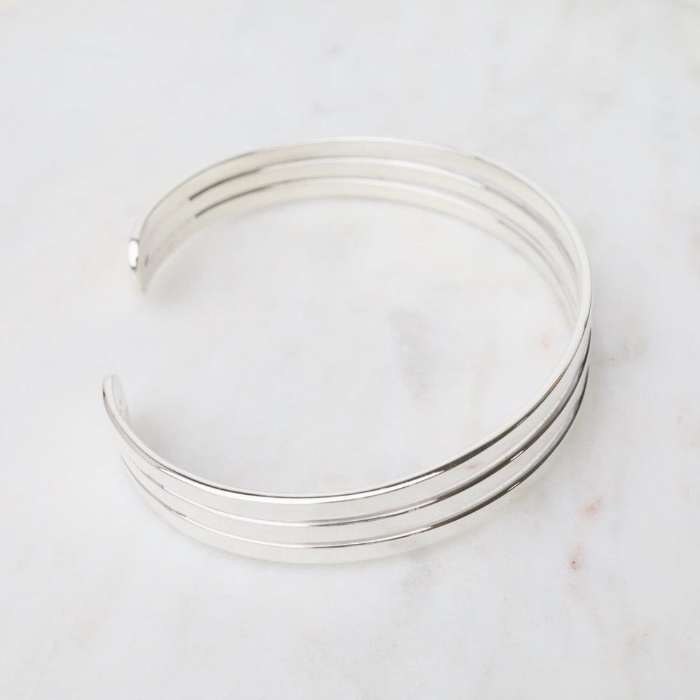 
                  
                    BRC 1" Sterling Silver Cuff with 3 Rails
                  
                