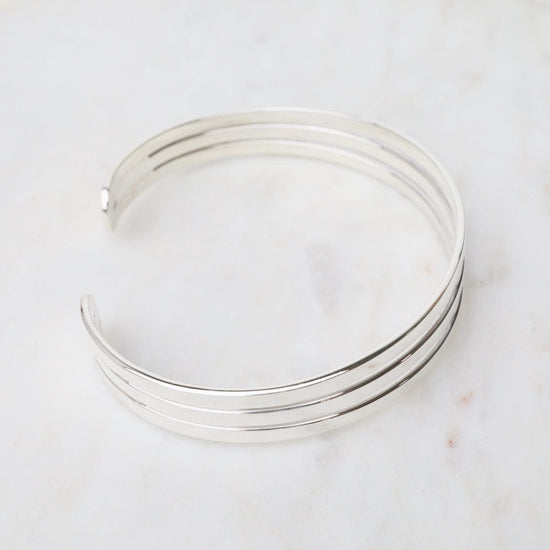 BRC 1" Sterling Silver Cuff with 3 Rails