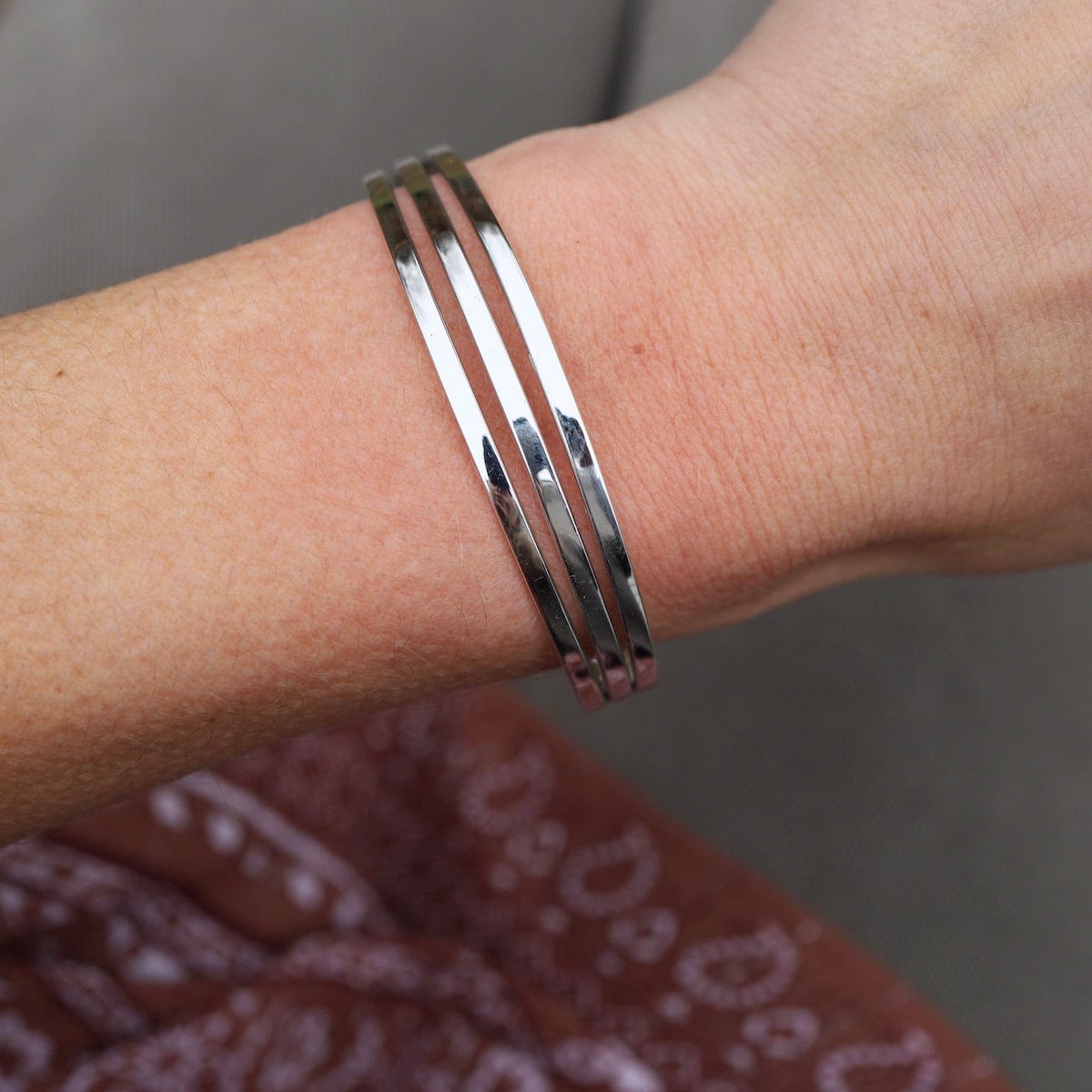 BRC 1" Sterling Silver Cuff with 3 Rails