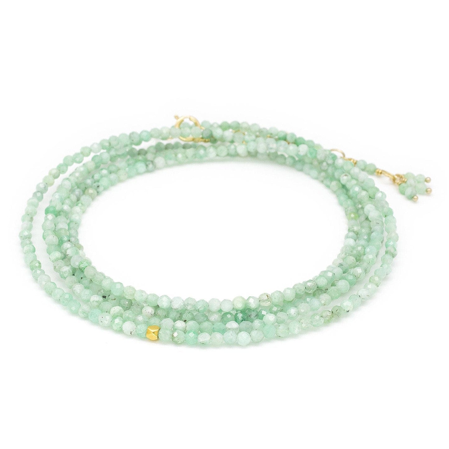 BRC-14K 14k Emerald Wrap Bracelet /Necklace