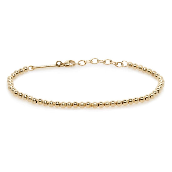 BRC-14K 14k Gold 3mm Gold Beads Bracelet