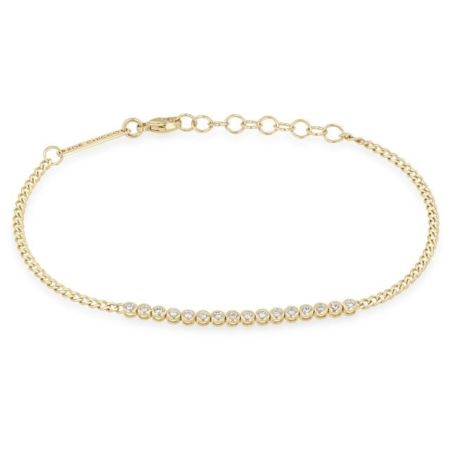BRC-14K 14k Gold Bezel Tennis Segment Bracelet