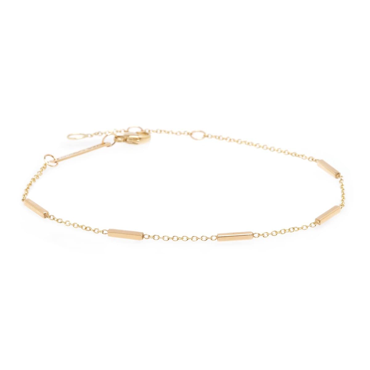 BRC-14K 14K GOLD HORIZONTAL TINY BARS BRACELET