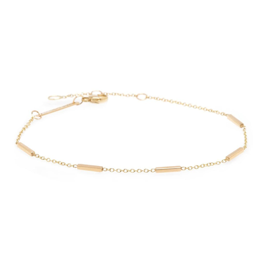 14K Gold 3mm Gold Beads Bracelet