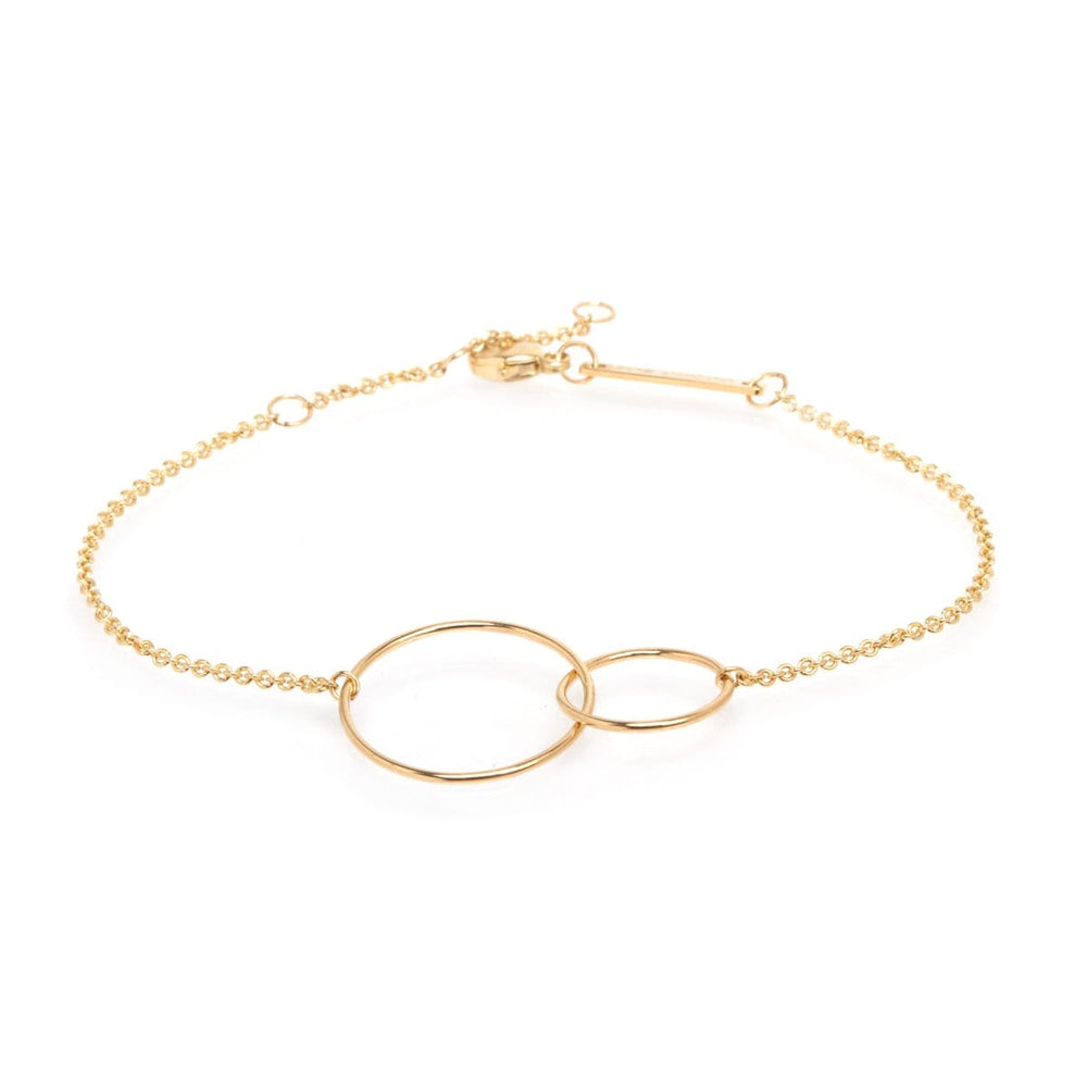 BRC-14K 14k Gold Interlocked Circles Bracelet