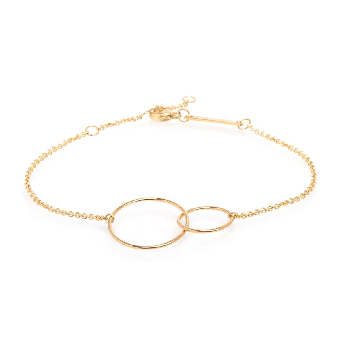 BRC-14K 14k Gold Interlocked Circles Bracelet