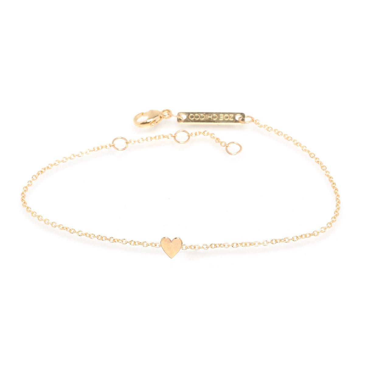 BRC-14K 14k Gold Itty Bitty Heart Bracelet