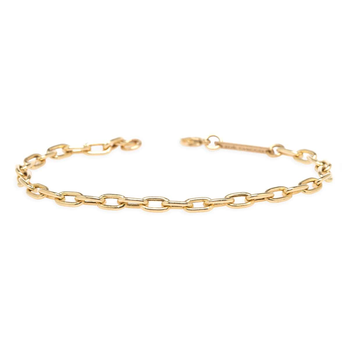 Load image into Gallery viewer, BRC-14K 14k Gold Medium Square Oval Link Chain Bracelet
