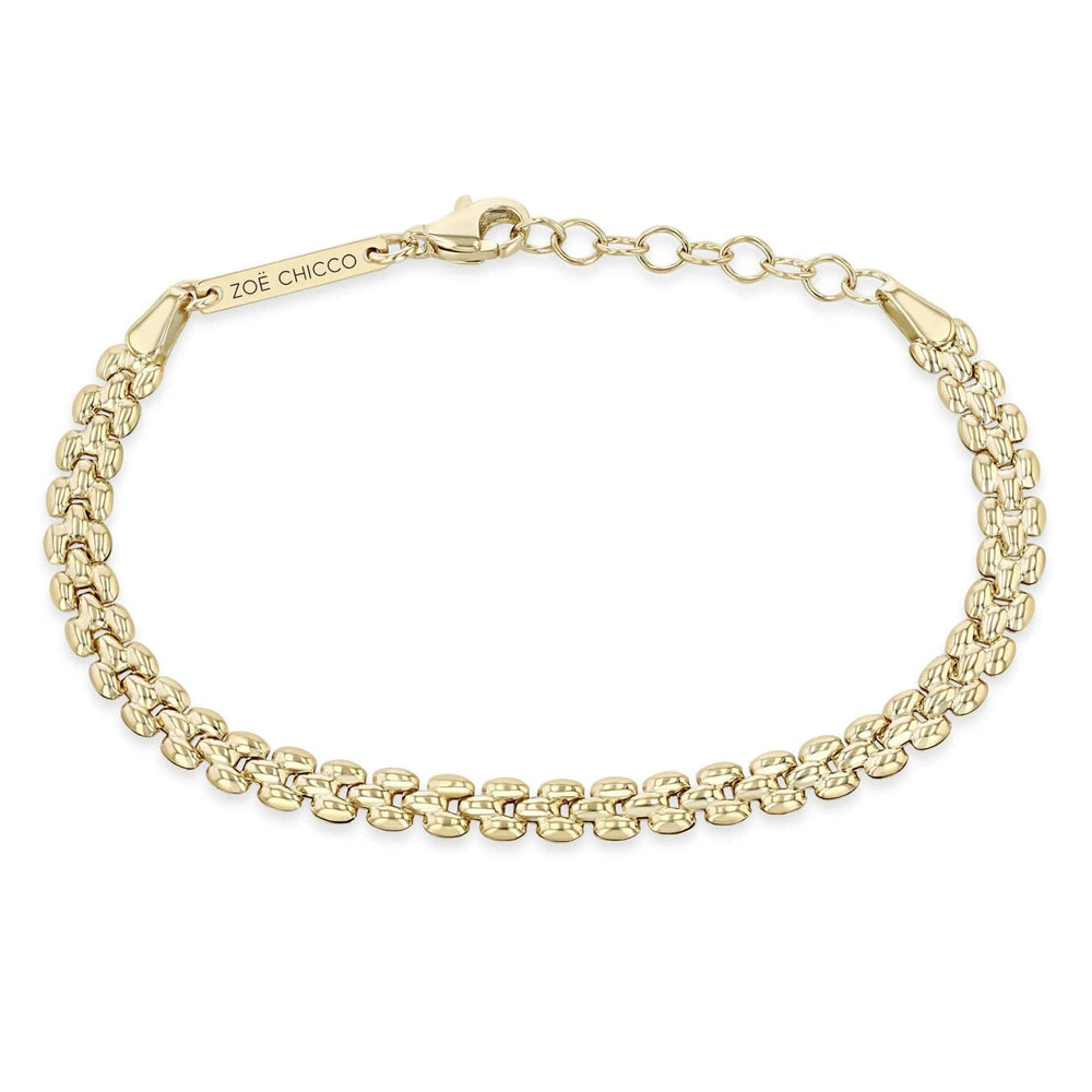 BRC-14K 14k Gold Small Panther Chain Bracelet