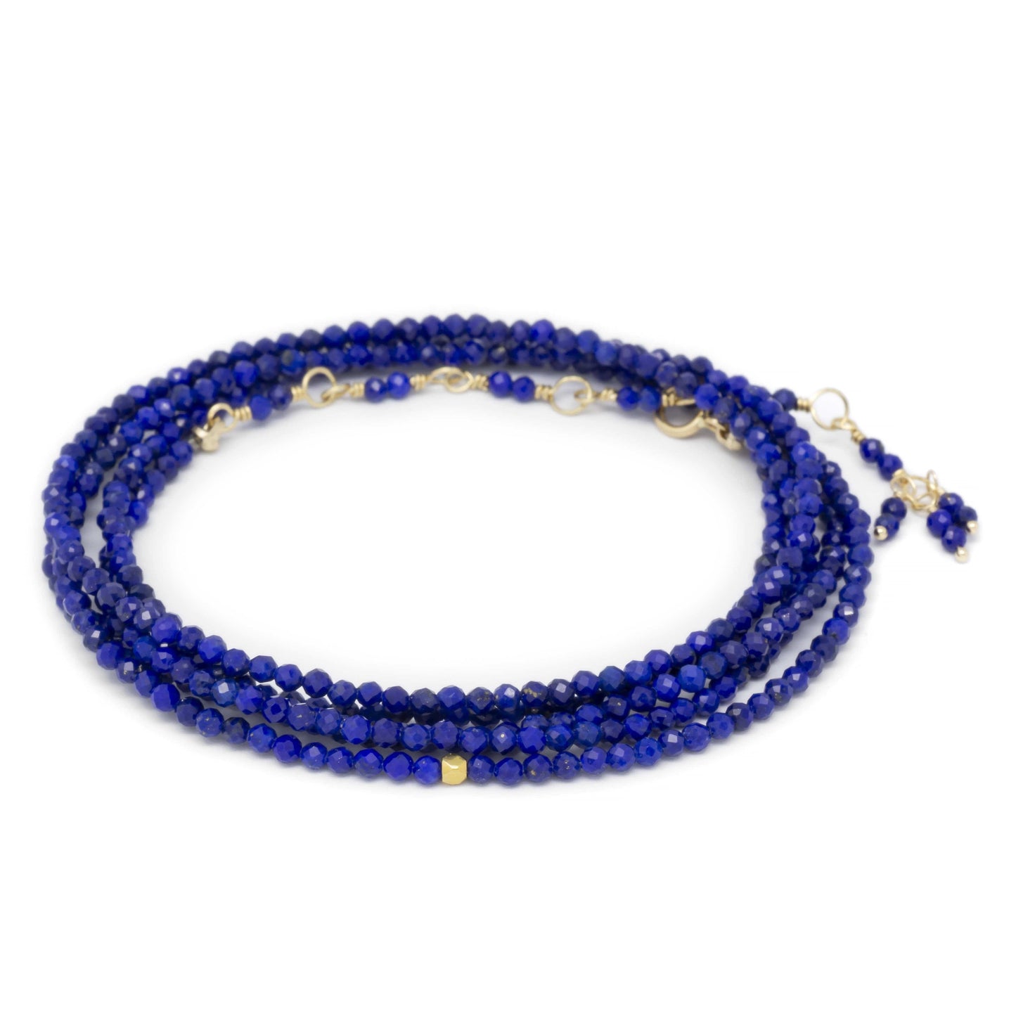 BRC-14K 14k Lapis Wrap Bracelet /Necklace