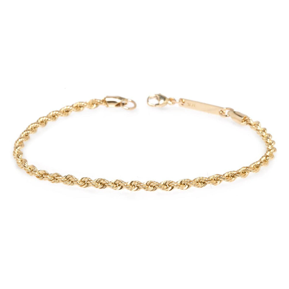 BRC-14K 14k Medium Rope Chain Bracelet