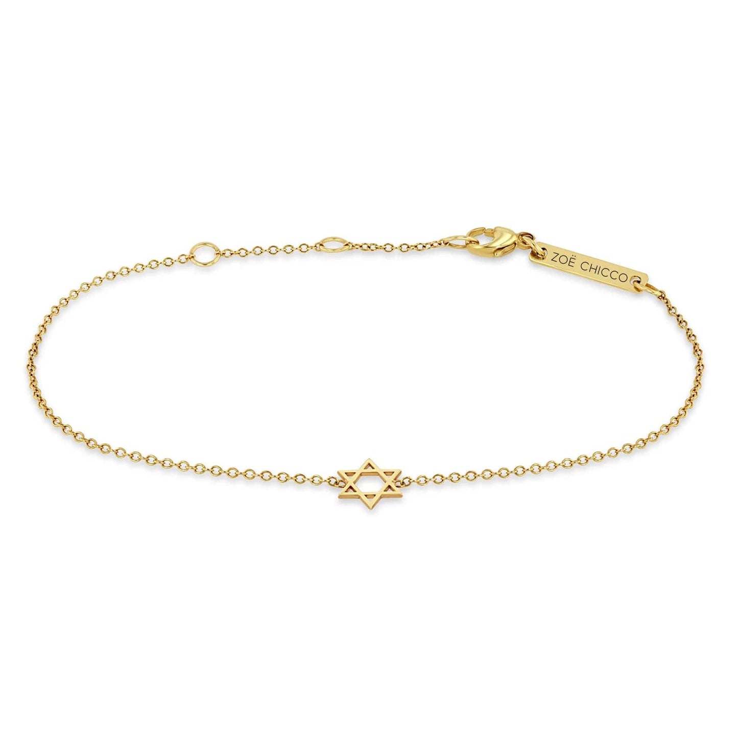 BRC-14K 14k Midi Bitty Star of David Bracelet