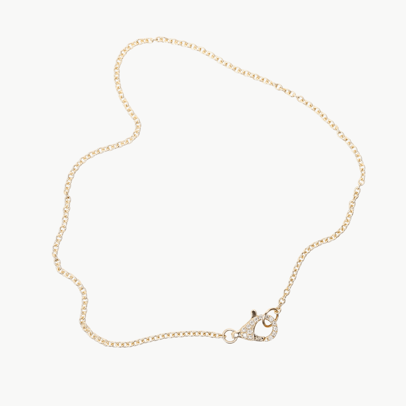 BRC-14K 14K Mini Diamond Lobster Clasp Bracelet