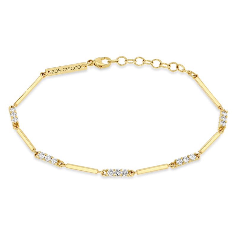 
                      
                        BRC-14K 14k Mixed Gold & Diamond Bar Bracelet
                      
                    