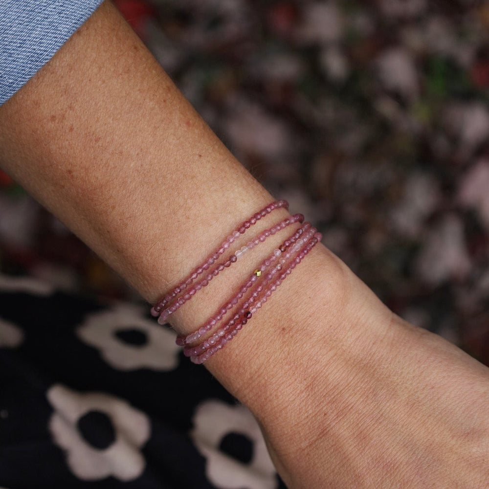 
                      
                        BRC-14K 14k Pink Tourmaline Wrap Bracelet & Necklace
                      
                    